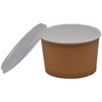Bol supa 16 oz kraft / alb  + capac