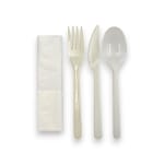 Set tris (lingura+furc.+cutit+serv.) 100 BucSet