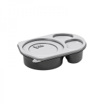 Sosiera neagra  3 compart+ capac