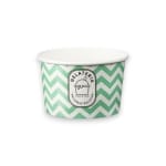 Bol inghetata zig zag verde 8 oz, 50 buc/set