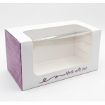 Cutii prajituri cu fereastra "Made with love" 20x10x10 cm DUO, 25 buc/set