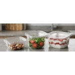 Caserola Deli, transparenta, cu capac security lock separat. 50 buc/set.