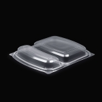 Caserola termo neagra 2 compartiment cu capac, Limera, 50 buc/set - imagine 2