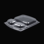 Caserola termo neagra 3 compartiment cu capac, Limera, 50 buc/set - imagine 2