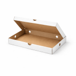 CUTII PIZZA 100 SET ALB 400X250X40 MM - Cutii Pizza Albe 100 Buc - imagine 2