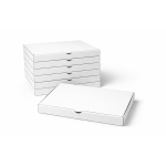 CUTII PIZZA 100 SET ALB 200x150x40 mm - Cutii Pizza Albe Microondule - imagine 3