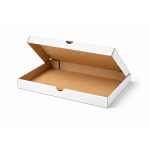 CUTII PIZZA 100 SET ALB 200x150x40 mm - Cutii Pizza Albe Microondule - imagine 2