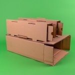 Cutii clasice de vin 2 sticle cu separator CO5 natur 260x130x395 50 buc set - Cutii Vin Cu Separator - imagine 6