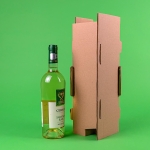 Cutii clasice de vin 3 sticle cu separator CO5 natur 370x130x395 50 buc set - Cutii Vin Cu Separator - imagine 5