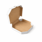 CUTII PIZZA TESITA 100 SET ALB 240X240X35 - Cutii Pizza Tesita Albe - imagine 2