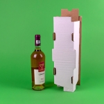 Cutii clasice de vin 1 sticla cu separator CO5 alb 130x130x395 50 buc set - Cutii Vin Alb Cu Separator - imagine 4