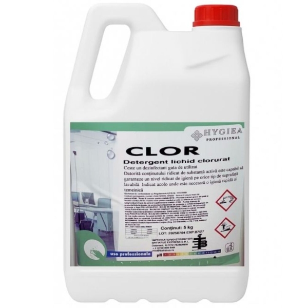Hygiea Clor – Detergent lichid clorurat, 5 kg