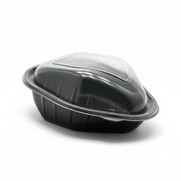 Caserola pp pui cu capac transparent, 50 buc/set