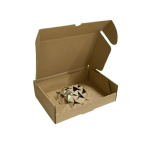 Cutie autoformare cu element de protectie produse fragile 100 buc set natur 225x165x65 mm - Cutie Autoformare Fragile 100 Buc