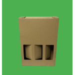 Cutie cadou 3 sticle vin cu maner 235x75x335 mm 50 buc set natur - Cutie Cadou Vin Cu Mâner - imagine 4