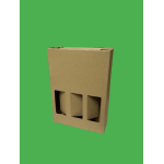 Cutie cadou 3 sticle vin cu maner 235x75x335 mm 50 buc set natur - Cutie Cadou Vin Cu Mâner - imagine 5