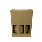 Cutie cadou 3 sticle vin cu maner 235x75x335 mm 50 buc set natur - Cutie Cadou Vin Cu Mâner