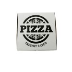 CUTII PIZZA GENERIC FRESHLY BAKED 100 SET ALB 300X300X40 MM - Cutii Pizza Albe Microondule