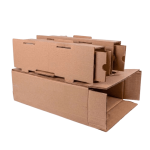 Cutii clasice de vin 2 sticle cu separator CO5 natur 260x130x395 50 buc set - Cutii Vin Cu Separator - imagine 3