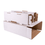 Cutii clasice de vin 2 sticle cu separator CO5 alb 260x130x395 50 buc set - Cutii Vin Albe Cu Separator - imagine 3