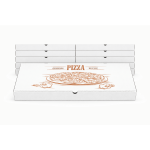 CUTII PIZZA GENERIC 100 SET ALB 230x200x40 mm - Cutii Pizza Albe 230x200 - imagine 2