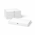 CUTII PIZZA 100 SET ALB 400X250X40 MM - Cutii Pizza Albe 100 Buc - imagine 3