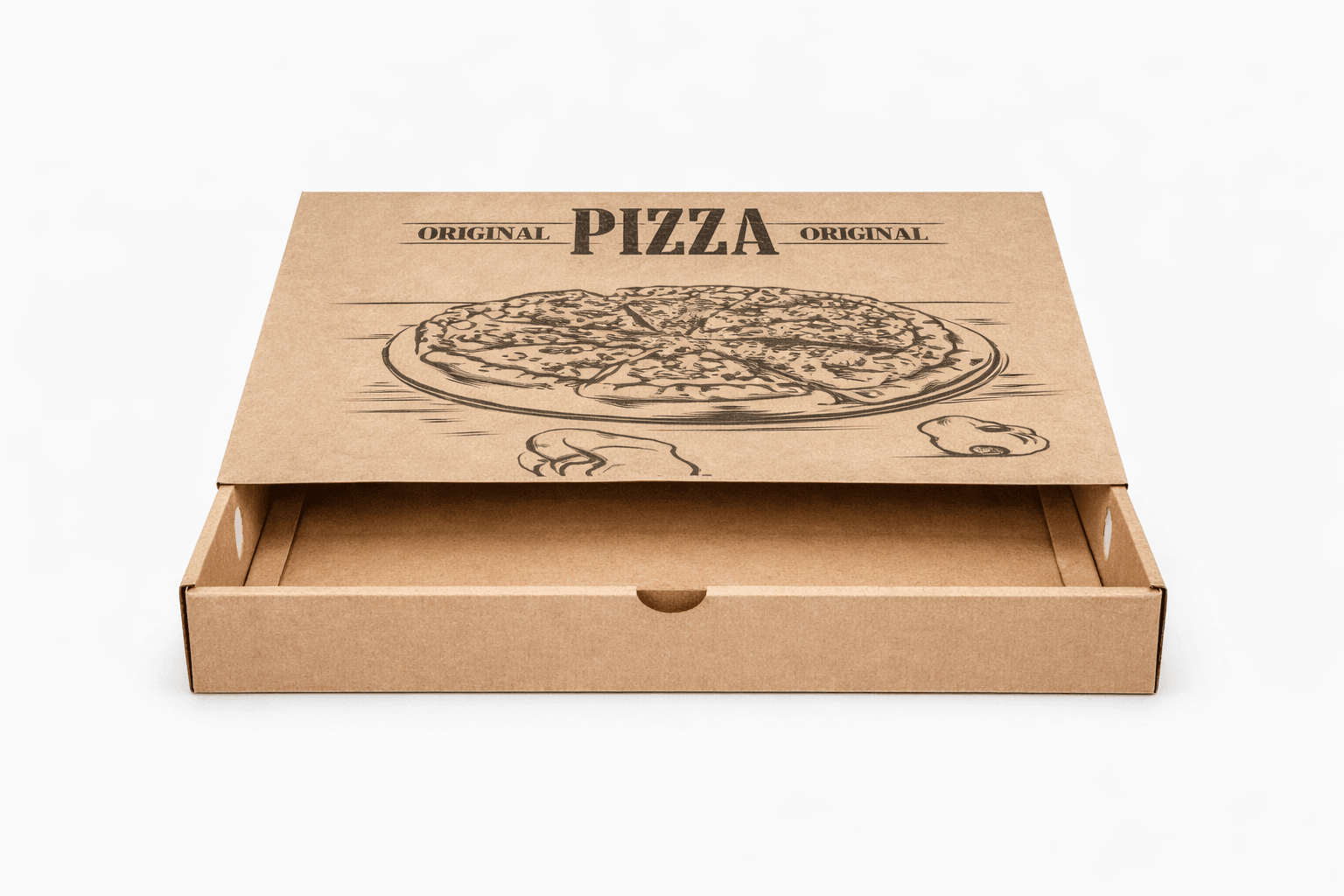 ecbdb8cb-c5cb-4078-9314-b796af51eba8 CUTII PIZZA GENERIC CU SERTAR 100 SET NATUR 320X320X40 - Cutii Pizza Naturale Sertar - imagine 1