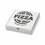 CUTII PIZZA GENERIC FRESHLY BAKED 100 SET ALB 300X300X40 MM - Cutii Pizza Albe Microondule - imagine 3